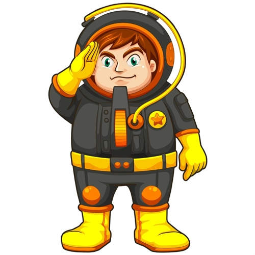 Party Supplies Space Explorers Theme Bold Astronaut Boy Transparent Sticker